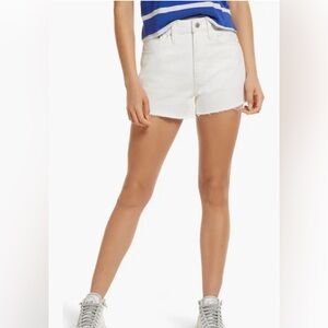 NWT Madewell Women's Size 32 Relaxed Denim Shorts Midrise. Cream